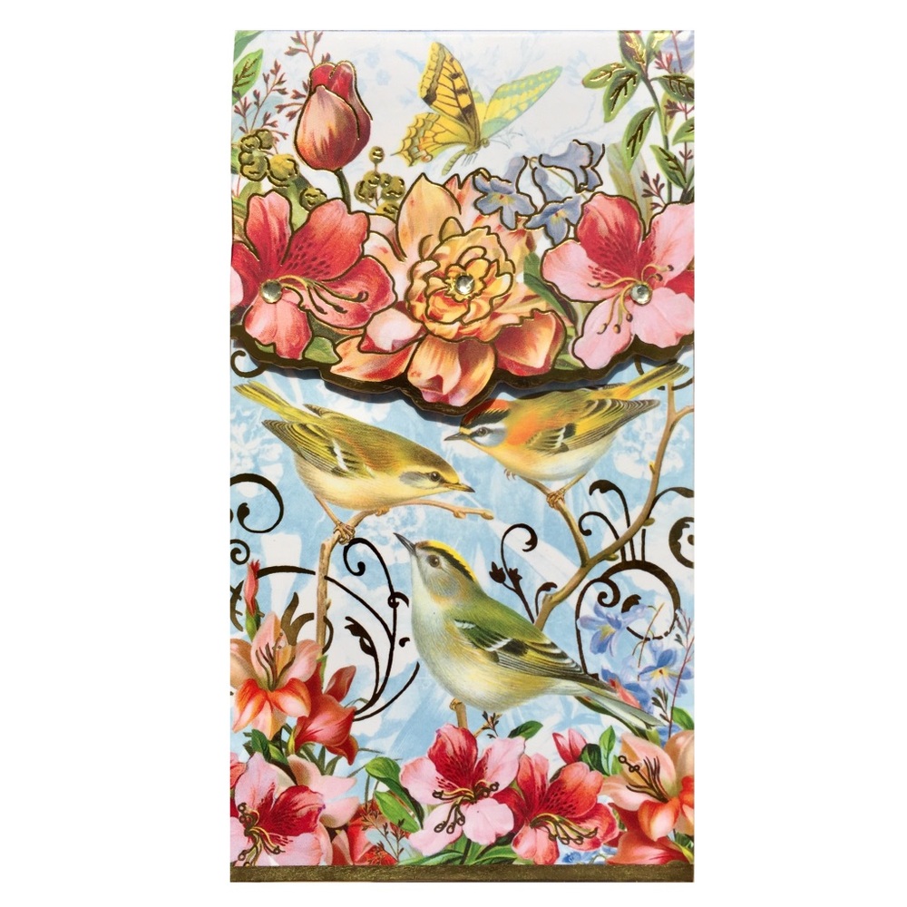 Punch Studio Embellished Long Notepad: Secret Garden (63332)